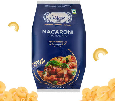SOLASZ Macroni Durum Wheat Pasta -500gm - Pack of 1 Macaroni Pasta(500 g)