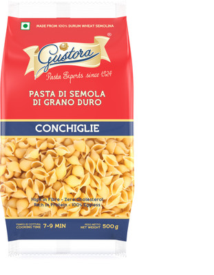 Gustora Durum Wheat Shell Pasta Conchiglie Pasta Shell Pasta(500 g)