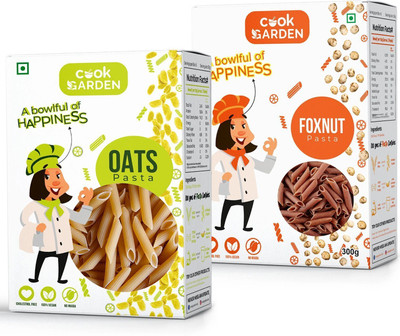 Cook Garden Oats & Foxnut/Makhana | High Protein Healthy Diet | Maida & Cholesterol Free Penne Pasta(Pack of 2, 600 g)