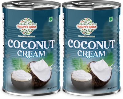 Nature's Spice Coconut Cream 800ml, Combo Pack of 2(2 x 400 ml)
