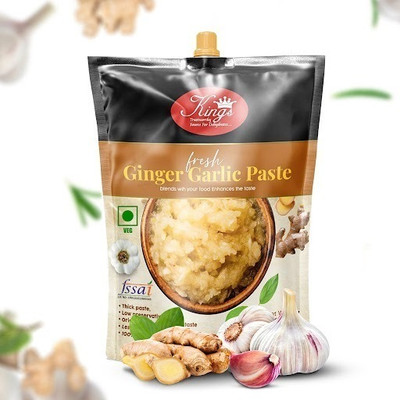 Kings Ginger and Garlic Paste for Used for Biryani, Gravies, Indian Curries(250 g)