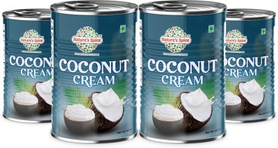 Nature's Spice Coconut Cream - 1600ml, Value Pack of 4(4 x 400 ml)