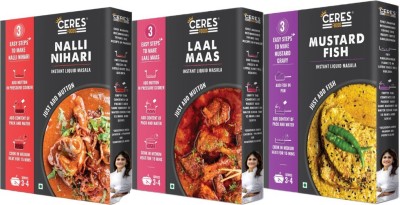 Ceres Foods Nalli Nihari | Laal Maas | Mustard Fish | Instant Liquid Masala |(3 x 200 g)