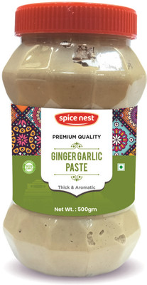 Spice Nest Ginger Garlic Paste Premium Fresh Natural Aromatic Ready to Use CookingEssential(500 g)