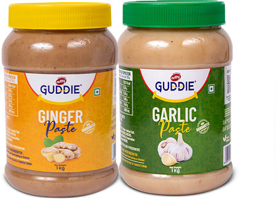 Nutty Guddie Ginger+Garlic Paste(Pack of 2 Pcs 1Kg)Quality Assured, Fresh Ingredients(2 x 1 kg)