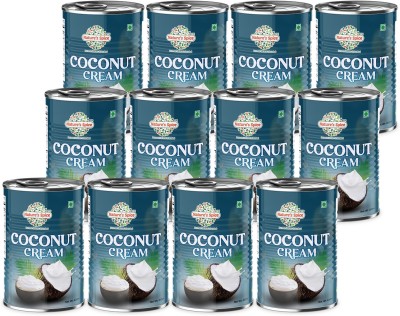 Nature's Spice Coconut Cream - 4800ml, Mega Saver Pack of 12(12 x 400 ml)