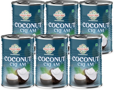 Nature's Spice Coconut Cream - 2400ml, Super Saver Pack of 6(6 x 400 ml)