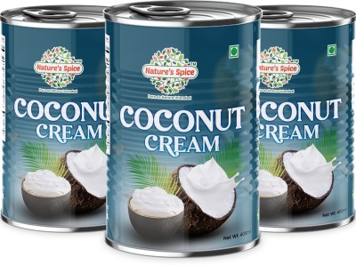 Nature's Spice Coconut Cream - 1200ml, Combo Pack of 3(3 x 400 ml)