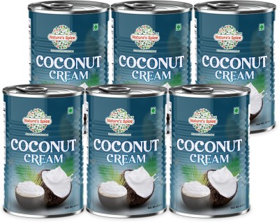 Nature's Spice Coconut Cream - 2400ml, Super Saver Pack of 6(6 x 400 ml)