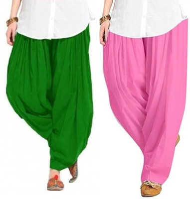 YK Creation Cotton Solid Patiala