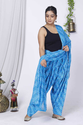 HANVIK TRADERS Cotton Blend Printed Patiala
