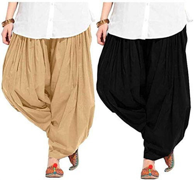 YK Creation Cotton Solid Patiala