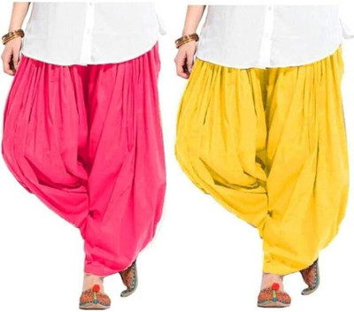 YK Creation Cotton Solid Patiala