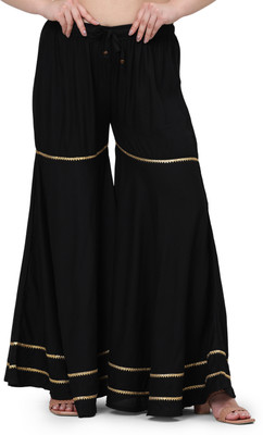 MASSI DESIGN Relaxed Women Black Trousers