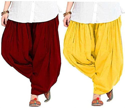 YK Creation Cotton Solid Patiala