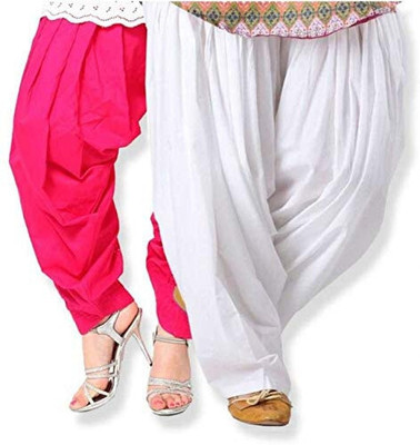 YK Creation Cotton Solid Patiala