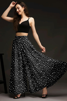 TISHTA Flared Women Black Trousers