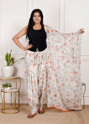 HANVIK TRADERS Cotton Blend Printed Patiala