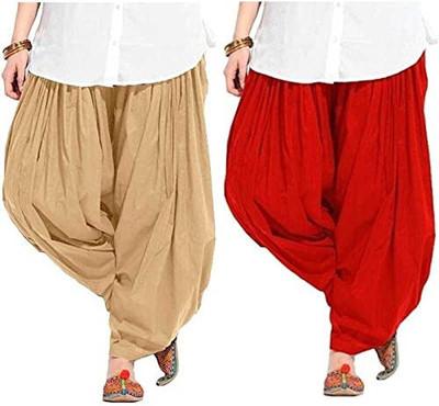 YK Creation Cotton Solid Patiala