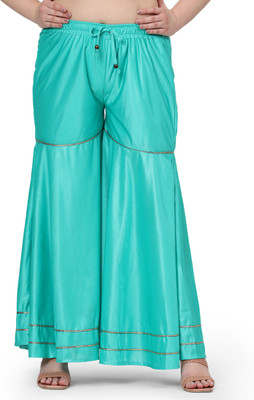 MASSI DESIGN Relaxed Women Green Trousers