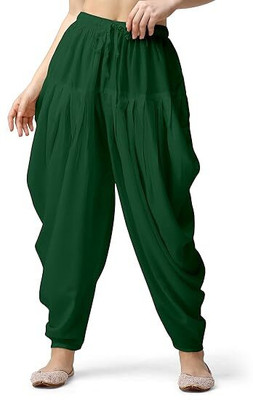 vastravibez Indi Cotton Blend Solid Patiala