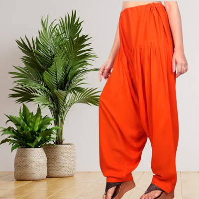 Jugaadu Style Indi Viscose Rayon Solid Patiala