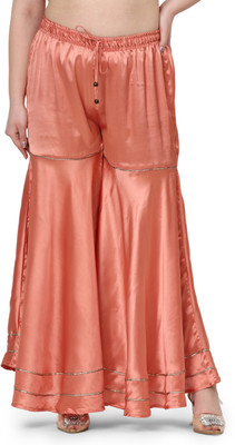 MASSI DESIGN Relaxed Women Brown Trousers