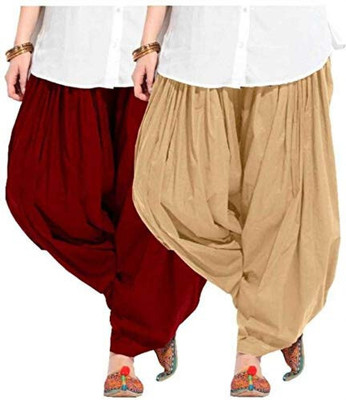 YK Creation Cotton Solid Patiala
