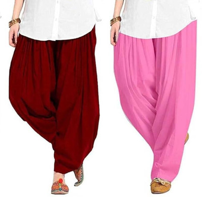 YK Creation Cotton Solid Patiala