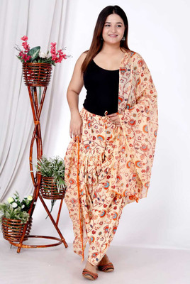 HANVIK TRADERS Cotton Blend Printed Patiala