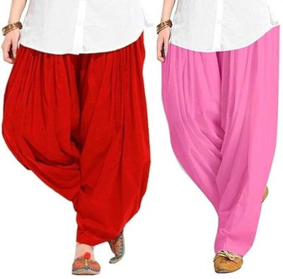 YK Creation Cotton Solid Patiala