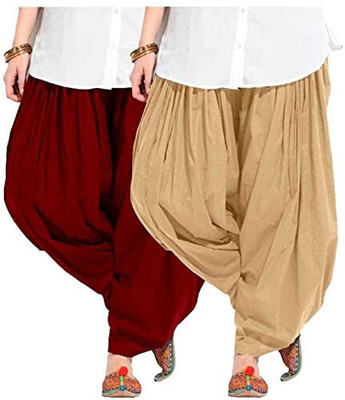 YK Creation Cotton Solid Patiala