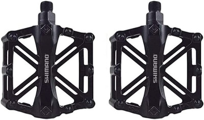 Venues Mountain Bike Pedals MTB Pedal for BMX 9/16 Non-Slip Lightweight Aluminum Alloy Pedal(Black)