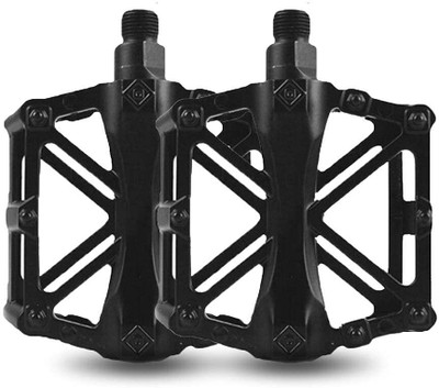 NSV Bicycle Aluminum Alloy MTB Cycle Road Bicycle Flat Nonslip Pedal Pedal(Black)