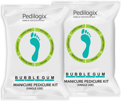 O3+ Pedilogix Bubblegum Pedicure & Manicure Kit For men & Women - 114gm(57 g, Set of 2)