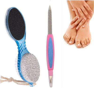 ghorela Combo 1pc 4in1 Foot Brush 1pc of Nail Filer pack of 02(2 ml, Set of 1)