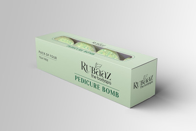 RUBAAZ Pedicure Bomb Pack of 4 (Tea Tree)(160 g, Set of 4)