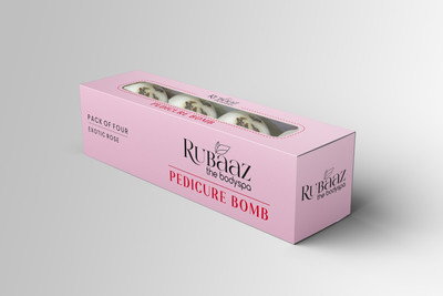 RUBAAZ Pedicure Bomb Pack of 4 (Exotic Rose)(160 g, Set of 4)