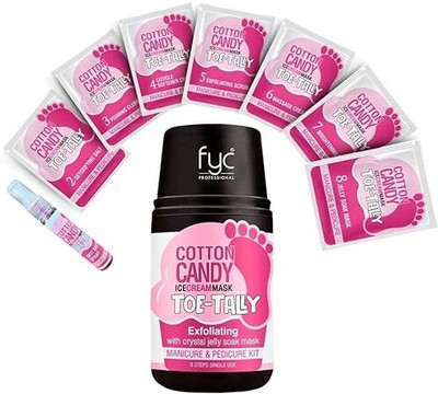 FYC PROFESSIONAL Cotton Candy Ice Cream Mask Toe-tally 8-Step Mani-Pedi Kit(65 g, Set of 8)