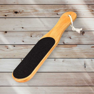 asija makeovers Double Sided Foot File For Dead Skin Pedicure Tool With Wooden Handle(10 g, Set of 1)