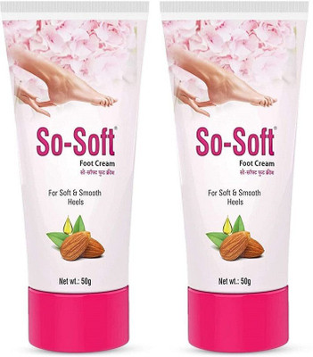 SoSoft Foot Cream with Almond Oil For Dry and Cracked Heel, Feet Cream For Heel Repair(50 g, Set of 2)