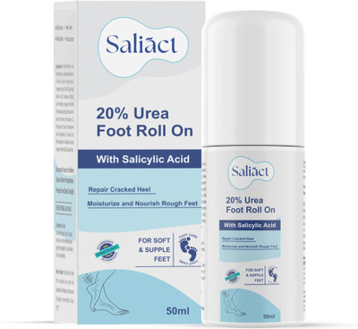 Saliact 20% Urea Foot Cream Roll-On, For Dry & Cracked Heel, Moisturizes & Repair Feet(50 ml, Set of 1)