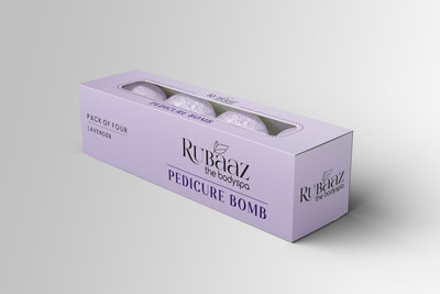 RUBAAZ Pedicure Bomb Pack of 4 (Lavender)(160 g, Set of 4)