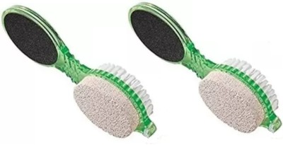 Subaxo Beauty 4in1MultiUse Pedicure&Manicure Paddle Brush ,Cleanse,Scrub,File&Buff 2Pc(0.23 g, Set of 2)