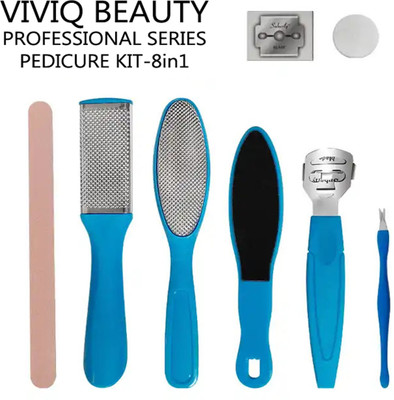 POMORA Pedicure Tool Kit Ladies Portable Manicure Machine Foot Care 8 in 1(100 g, Set of 8)