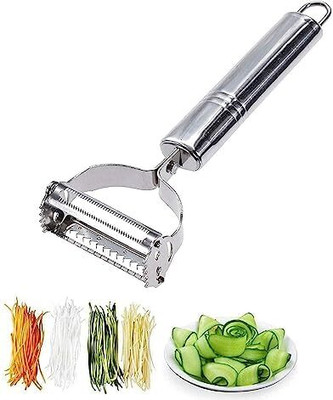 KGBTREADS 2 in 1 Peeler for Vegetables and Fruits Straight Peeler(Steel)