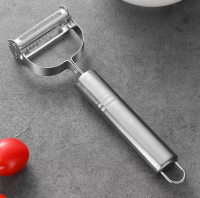 MK MART Peeler, Slicer & Corer Set – Trio Kitchen Tool Set | Pack of 3 Straight, Y Shaped Peeler Set(Steel)
