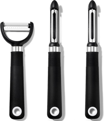 NIVIZEN Premium Swivel Fruit Vegetable Peelers ,Potato Apple Peeler 3 Pcs Set Y Shaped, Straight Peeler Set(Black Pack of 3) deal from flipkart NIVIZEN Premium Swivel Fruit Vegetable Peelers ,Potato Apple Peeler 3 Pcs Set Y Shaped, Straight Peeler Set(Black Pack of 3) deal from flipkart