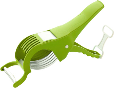 Willtune 2 in 1 Vegetable and Fruit Multi Cutter, Peeler, Slicer Easy Slicing Sharp Y Shaped Peeler(Green)