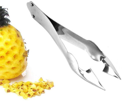 drworld Steel Pineapple Corer - Stainless Steel Pineapple Eye Remover Tool Straight Peeler(Silver)